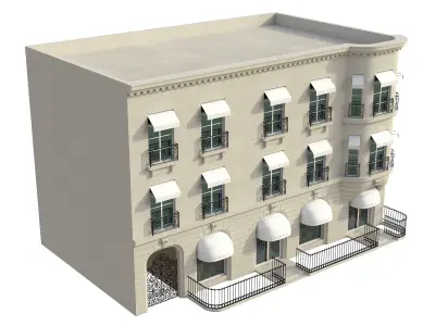 Paris Shop Store Boutique Low-poly 3D model