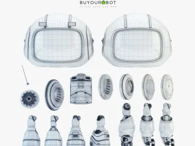 Lovely robot - friendly toy companion II  3D model