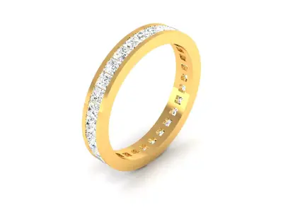 Solitaire Engagement Wedding Ring 3D print model 8
