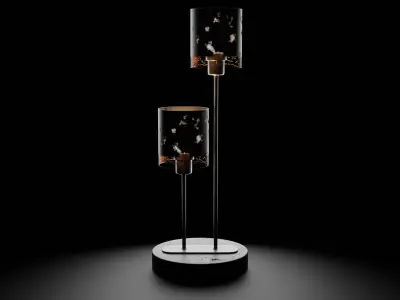 Table lamp Low-poly 3D model 15