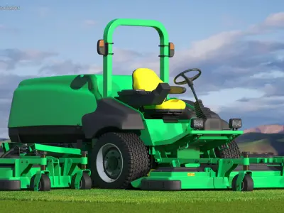  Large Area Lawn Mower on Grass Fur 