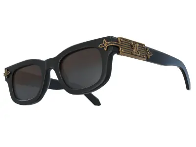 Louis Vuitton LV Arabesque Sunglasses Low-poly 3D model