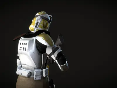 Clone Trooper Phase II Commander Bly Low-poly 3D model