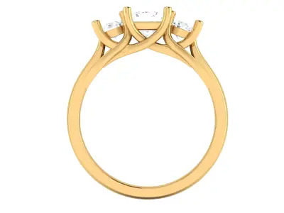 Elegant Vintage Style Engagement Ring 3D print model