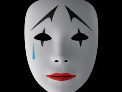 Harlequin Mask 3D model