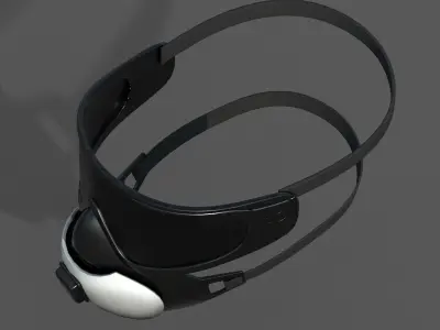 Gas mask helmet 3d model protection safety futuristic  Low-poly 3D model