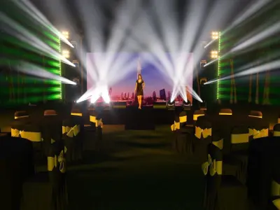 mini show - 3d stage design - 12 design 3d model  Texture