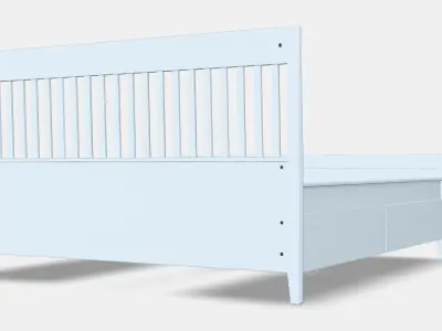 IDANAS Bed frame with storage 3D model