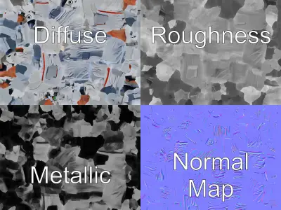 Astronaut Space Suit Character model pack Low-poly 3D model