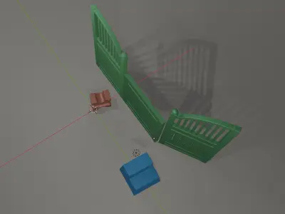 Realistic Horse Barn Set Barnpannel mountingblock cavaletti  3D print model