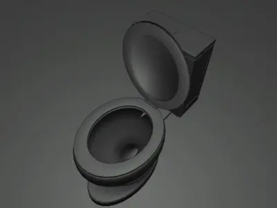 Toilet Low-poly 3D model