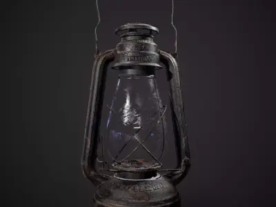 Old Lamp  Free low-poly 3D model