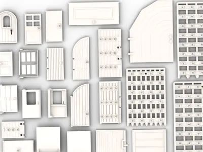 PixelBricks3D - LEGO Door Pack 3D print model