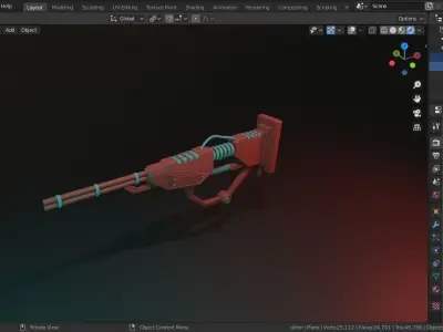 sci fi gun 3D model