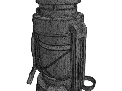 Weathered Camp Light 3D Model Low-poly 3D model