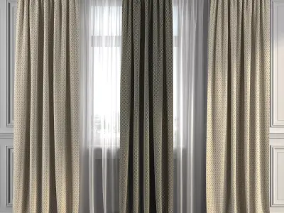Curtain Set 287 3D model
