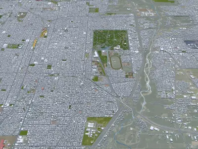 San Miguel de Tucuman Argentina 30km AI Low-poly 3D model