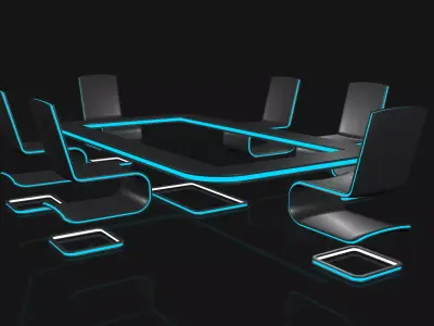 Sci Fi Confrence Table 3D model