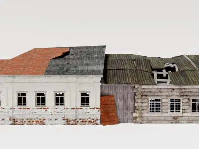 CountryHouseA old damaged as1 Low-poly 3D model