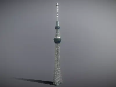 Japanese Famous Buildings 3D Model Pack Low-poly 3D model