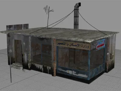 25 Afghanistan City Buildings Props for Games Low-poly 3D model