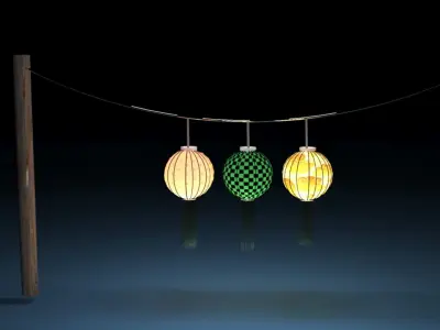 Chinese Lamps  Free 3D model