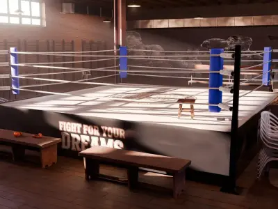 Boxing Gym - Blender Scene Low-poly 3D model