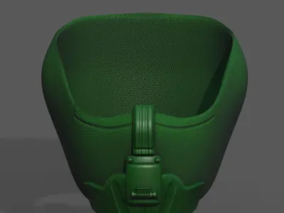 Gas mask respirator scifi futuristic 3d  Low-poly 3D model 9