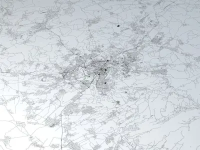 Yerevan Road Network and Streets 3D model