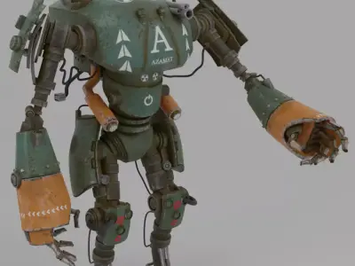 robot with arms and legs 3D model