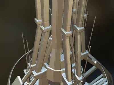 Terraforming Tower Highpoly Version 3D model