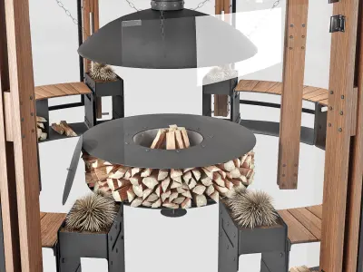 Pavilion for exterior  3D model