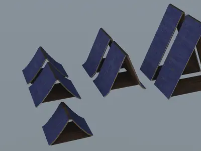 Medieval  Modular Building  Low-poly 3D model