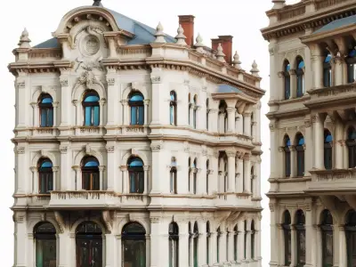 Classic European City Building 3D Model 3D model