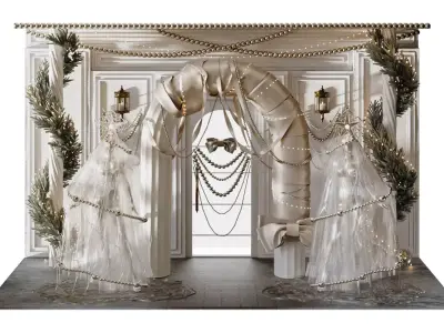 New Years decoration of a wedding salon 3D model