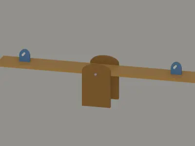 Seesaw Low Poly Low-poly 3D model