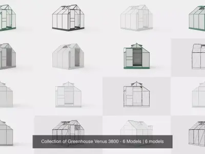 Collection of Greenhouse Venus 3800 - 6 Models 3D Model Pack