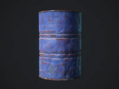 Oil barrel Low-poly 3D model