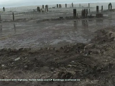  Cityscape Ruined City Destroyed Post Apocaliptic 
