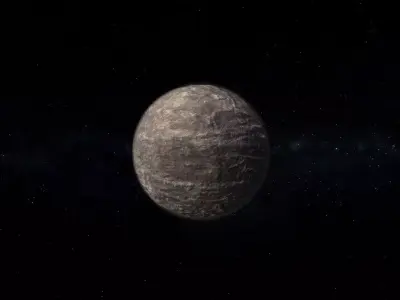 Barren Alien Planet 03 Low-poly 3D model