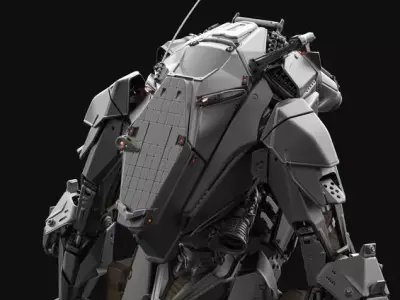 Highpoly Battle Mech 3D model