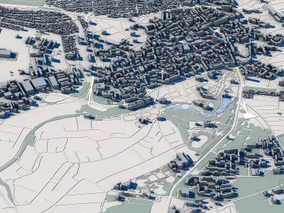 Dobrich Cityscape Bulgarian Urban Landscape 3D model