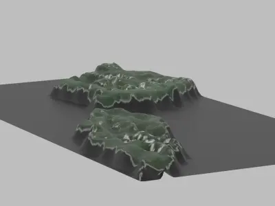 Samoa Map Country Low-poly 3D model