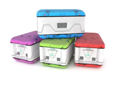 Sci-Fi Box Case Crate 3D model 3D model