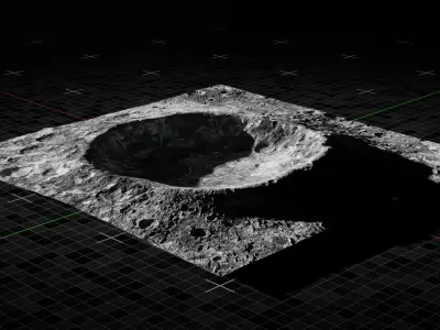 Moon Crater 2 with 8K Textures 3D model