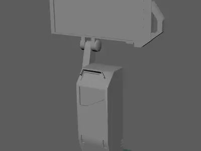 Futuristic stylized console Low-poly 3D model buy