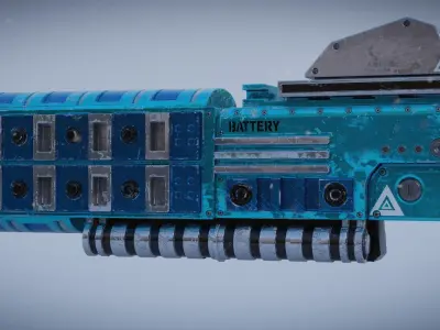 Peacekeeper futuristic gun Low-poly 3D model