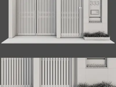 modern door 12 3D model