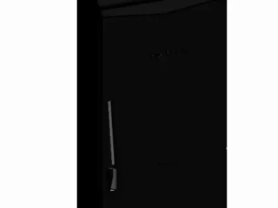 Modern Matte Black Refrigerator  3D model