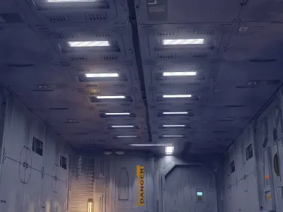 sci-fi set model and textures 3D model